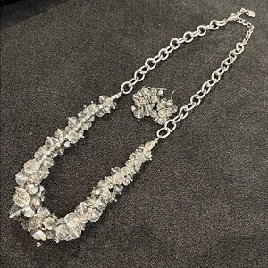 Dazzling Silver Crystal Necklace
